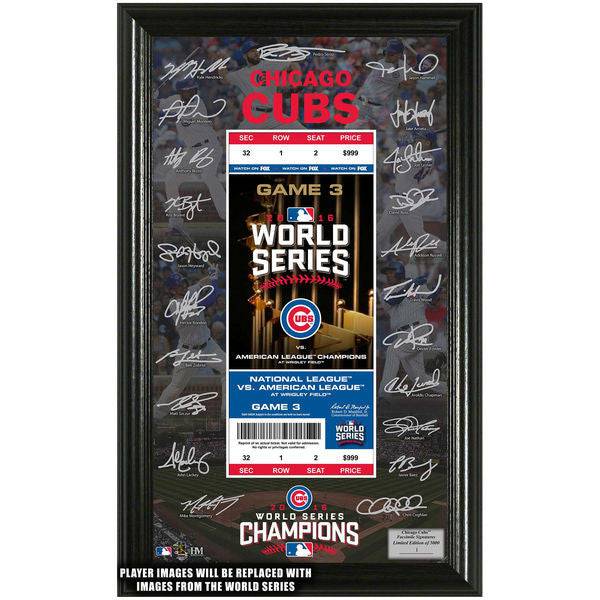 Chicago Cubs 2016 World Series Champions Signature Ticket product image 1, provided for visual reference and product detail