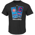 Chicago Cubs vs. Cleveland Guardians Majestic Black 2016 World Series Bound Dueling Sweep Victory T-Shirt for Men product