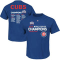 Youth Chicago Cubs Majestic 2016 World Series Champions Sweet Line Up T-Shirt - Royal product image 1, provided for visual