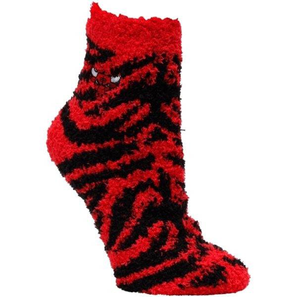 Chicago Bulls Sleep Soft Zebra Socks - Red/Black product image 1, provided for visual reference and product detail review