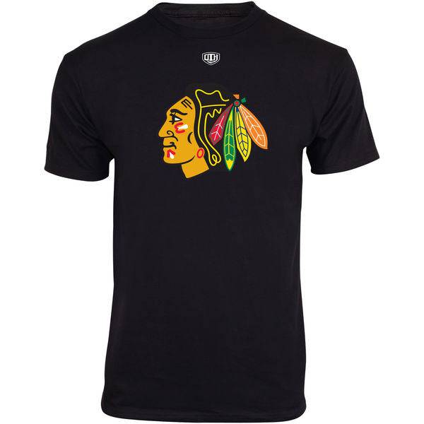 Chicago Blackhawks Logo Crewneck T-Shirt product image 1, provided for visual reference and product detail review