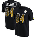 Pittsburgh Steelers Black Nike Antonio Brown Prism Player T-Shirt for Men product image 1, provided for visual reference and