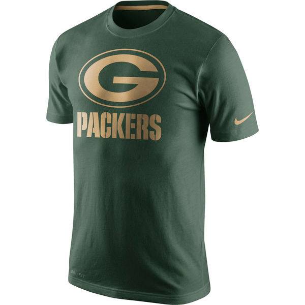 Green Bay Packers Superbowl 50 Gold Logo T-Shirt product image 1, provided for visual reference and product detail review
