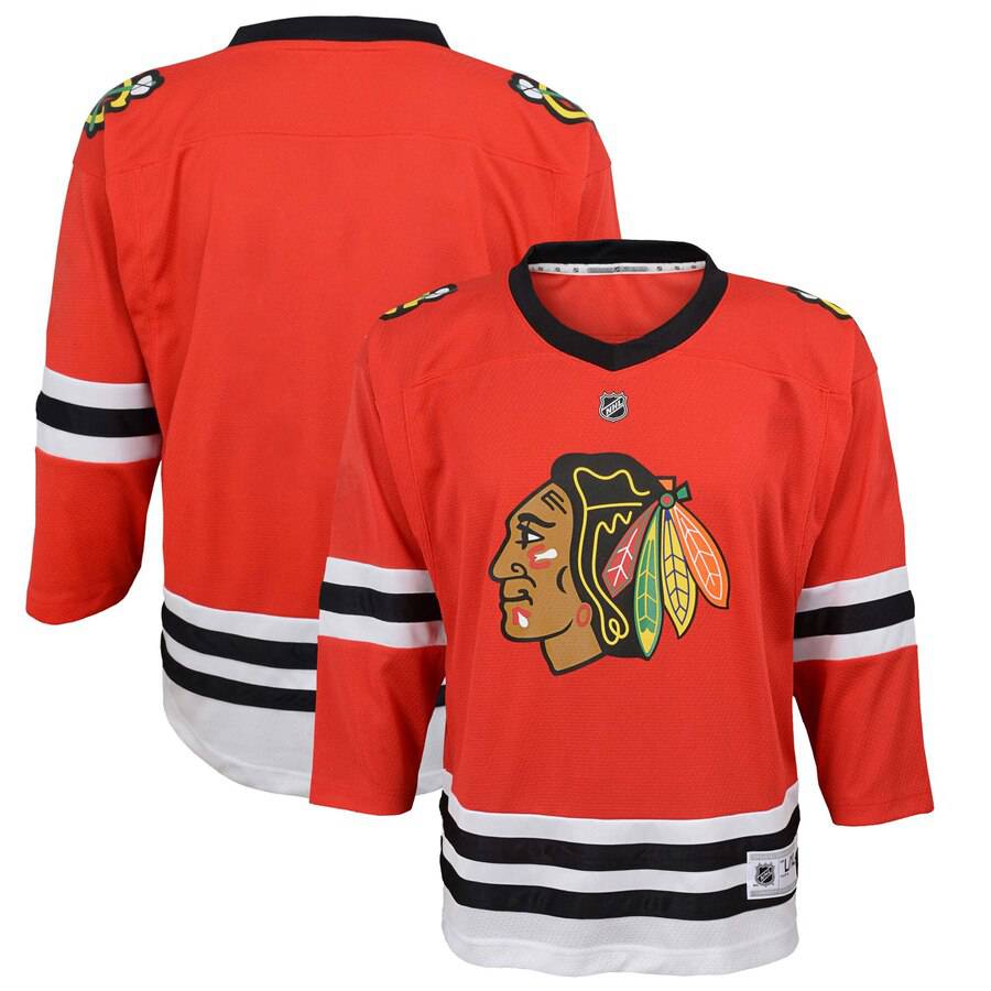 Chicago Blackhawks Blank Red Toddler Jersey (2T-4T) product image 1, provided for visual reference and product detail review