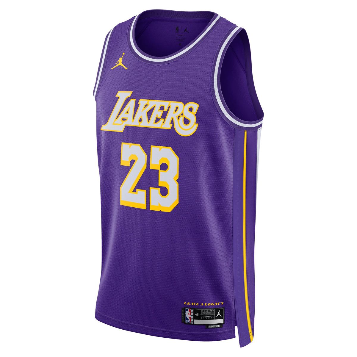 Unisex Los Angeles Lakers LeBron James Jordan Brand Purple Swingman Jersey - Statement Edition product image 3, provided for