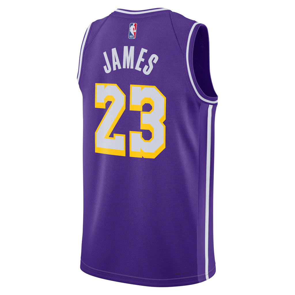 Unisex Los Angeles Lakers LeBron James Jordan Brand Purple Swingman Jersey - Statement Edition product image 4, provided for