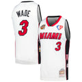 Unisex Miami Heat Dwyane Wade Mitchell & Ness White Hall of Fame Class of 2023 Throwback Swingman Jersey product image 1,