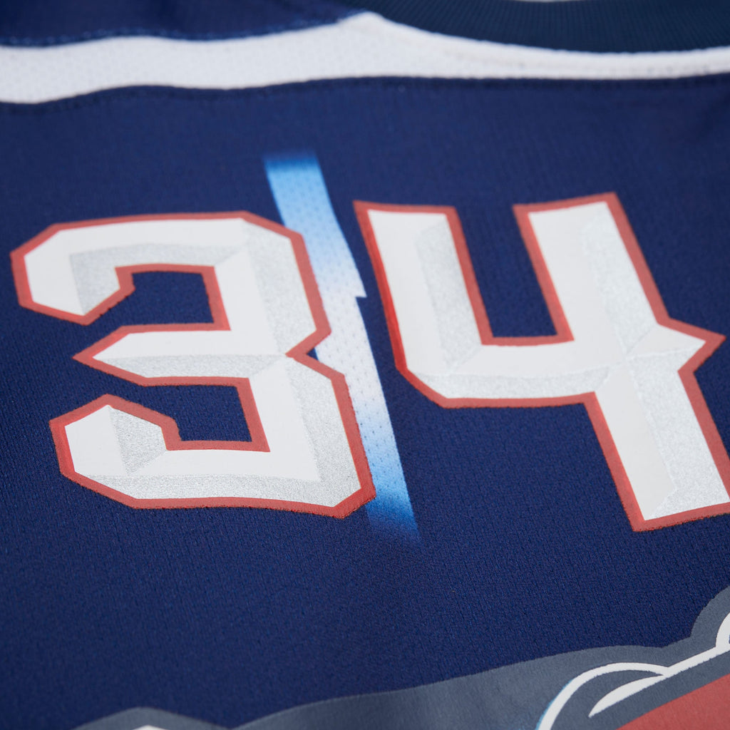 Unisex Houston Rockets Hakeem Olajuwon Mitchell & Ness Navy Maxxed Out Fashion Hockey Jersey product image 5, provided for