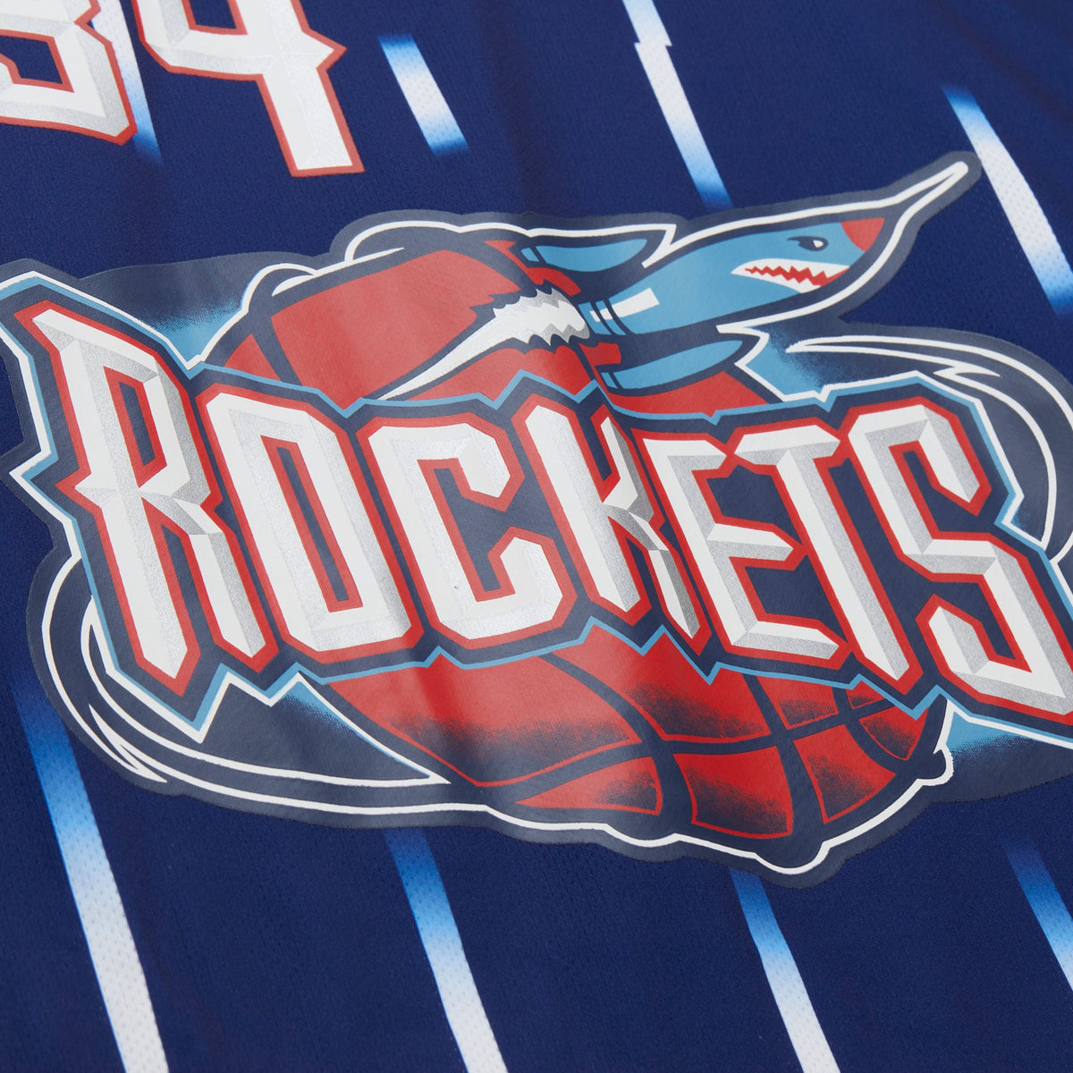 Unisex Houston Rockets Hakeem Olajuwon Mitchell & Ness Navy Maxxed Out Fashion Hockey Jersey product image 7, provided for