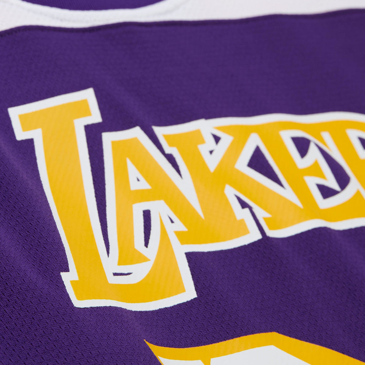 Unisex Los Angeles Lakers Shaquille O'Neal Mitchell & Ness Purple Maxxed Out Fashion Hockey Jersey product image 6, provided