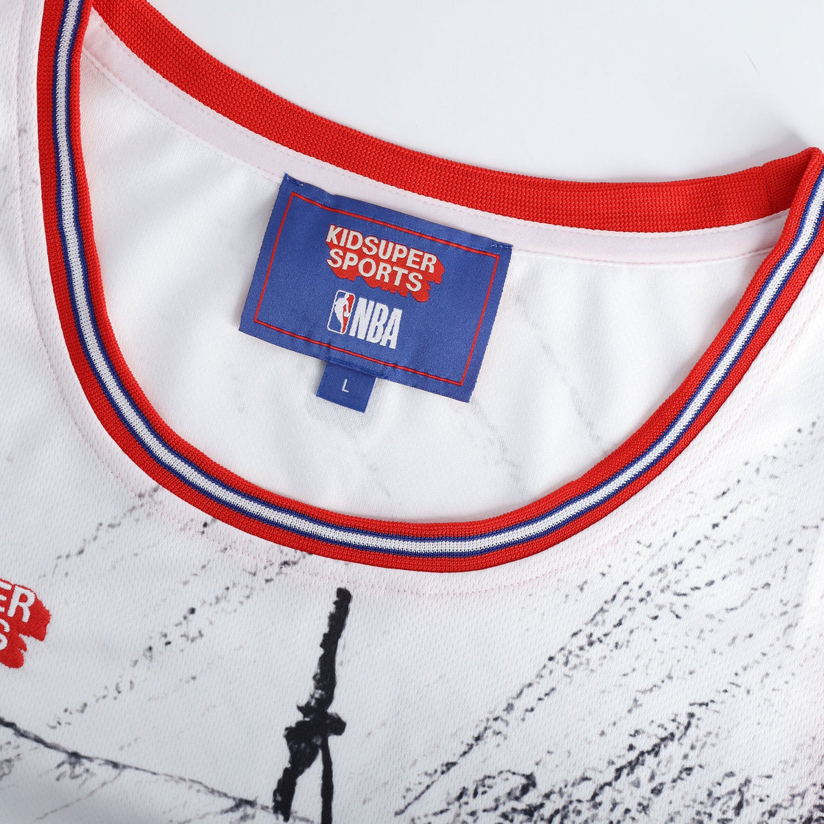 Unisex LA Clippers NBA & KidSuper Studios by Fanatics Gray Hometown Jersey product image 6, provided for visual reference