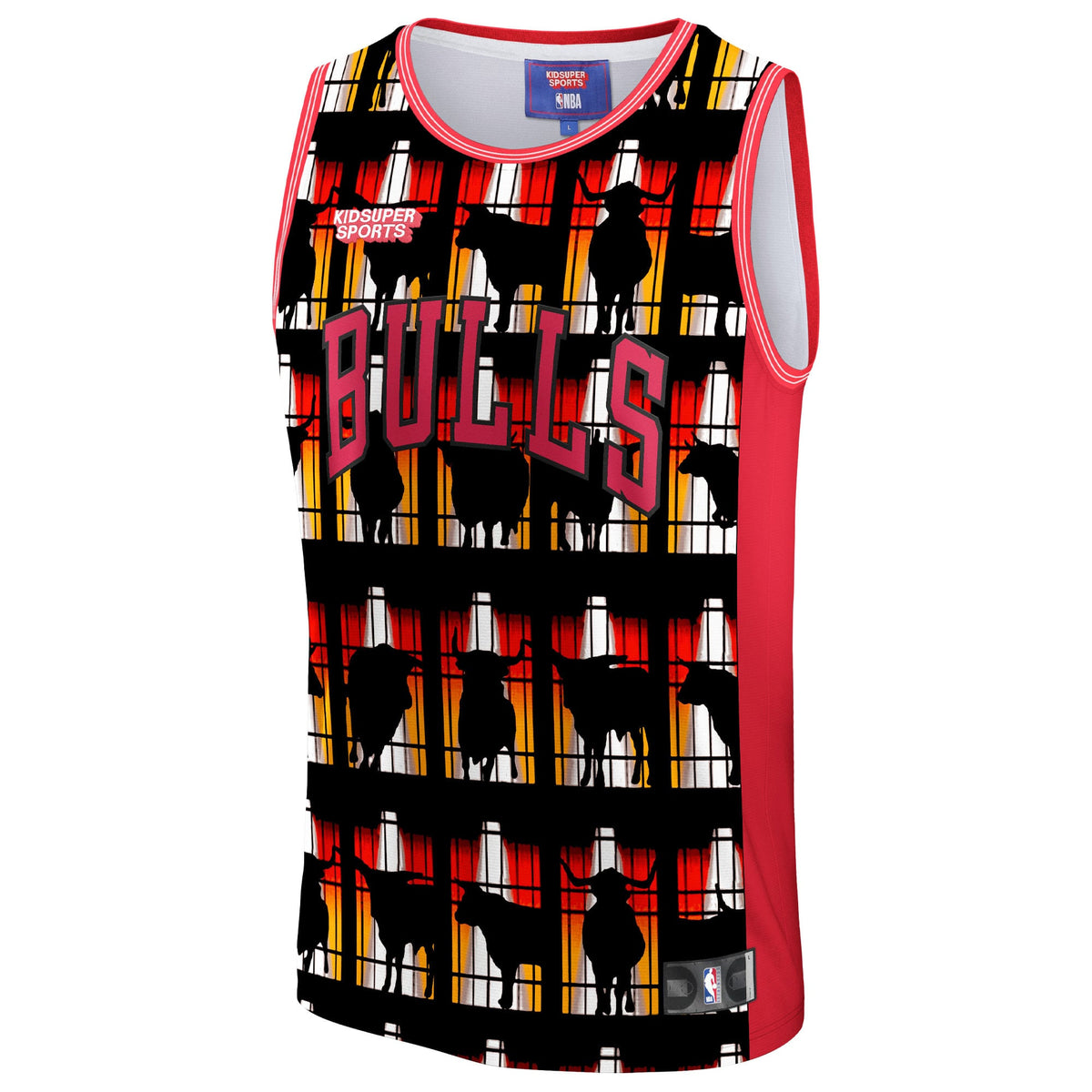 Unisex Chicago Bulls NBA & KidSuper Studios by Fanatics Red Hometown Jersey product image 3, provided for visual reference