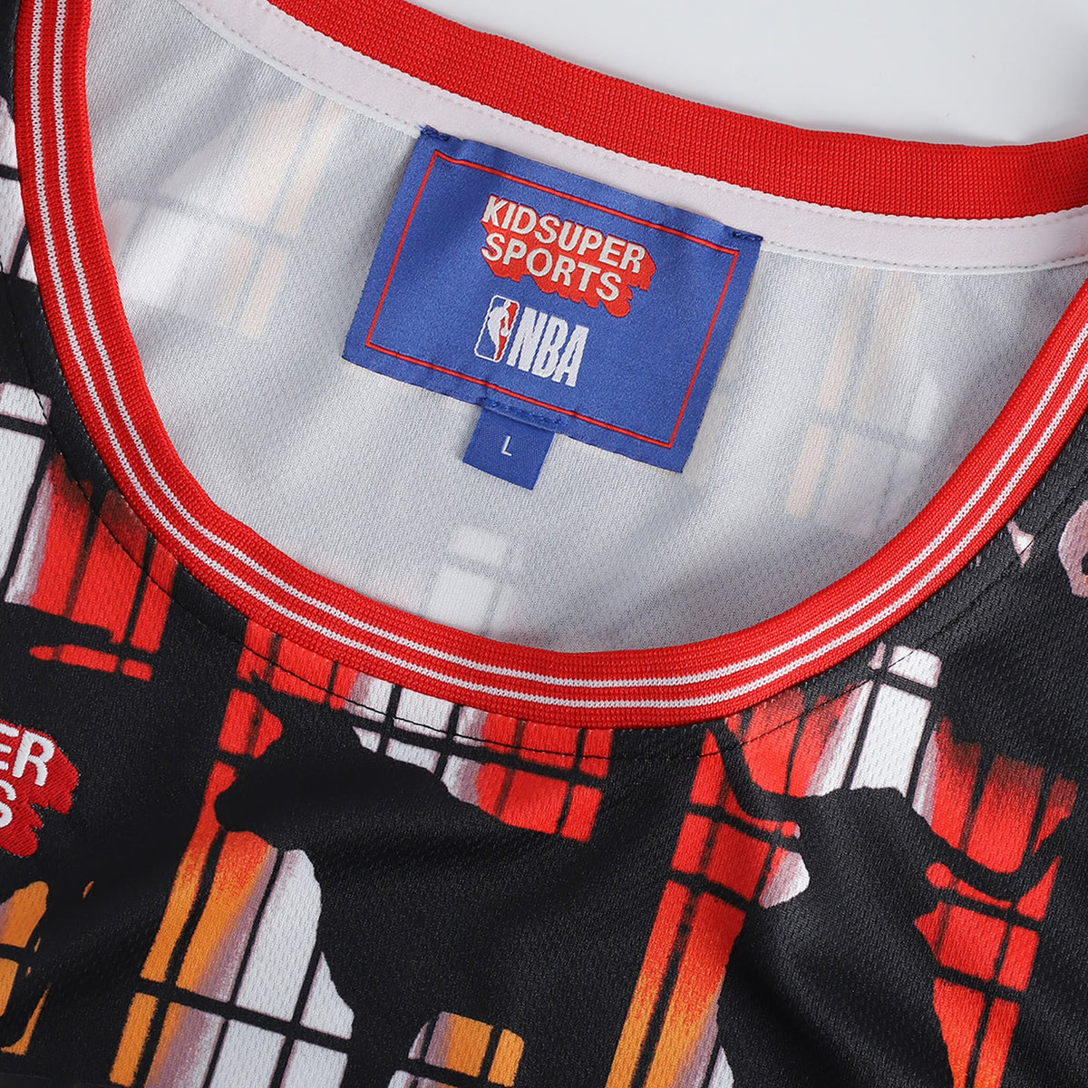 Unisex Chicago Bulls NBA & KidSuper Studios by Fanatics Red Hometown Jersey product image 6, provided for visual reference