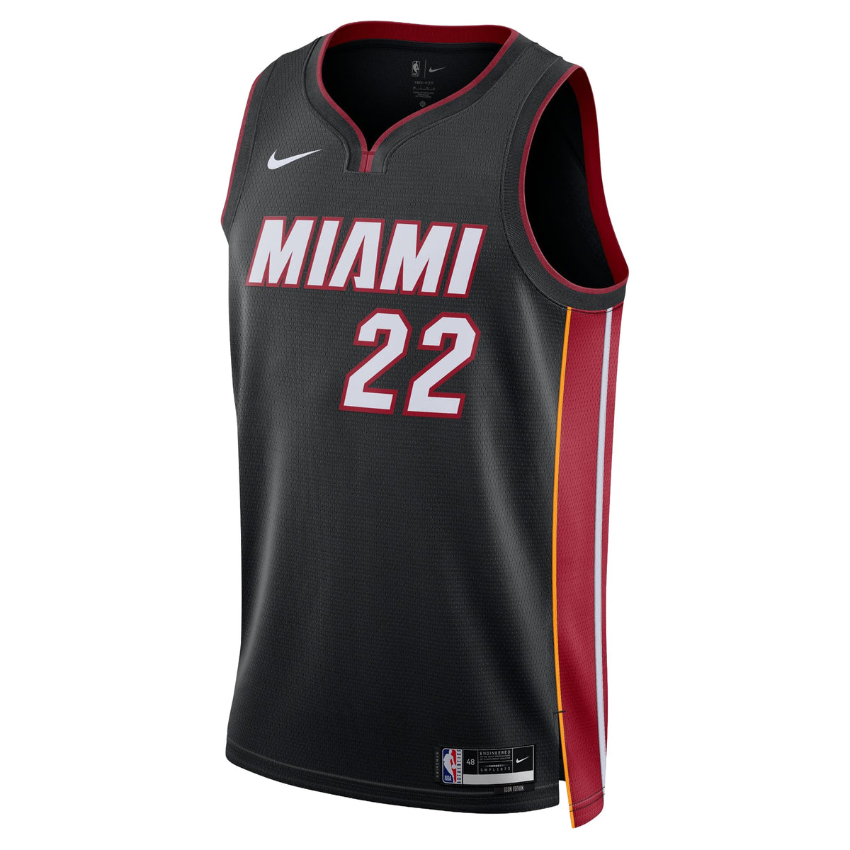 Unisex Miami Heat Andrew Wiggins Nike Black Swingman Jersey - Icon Edition product image 3, provided for visual reference