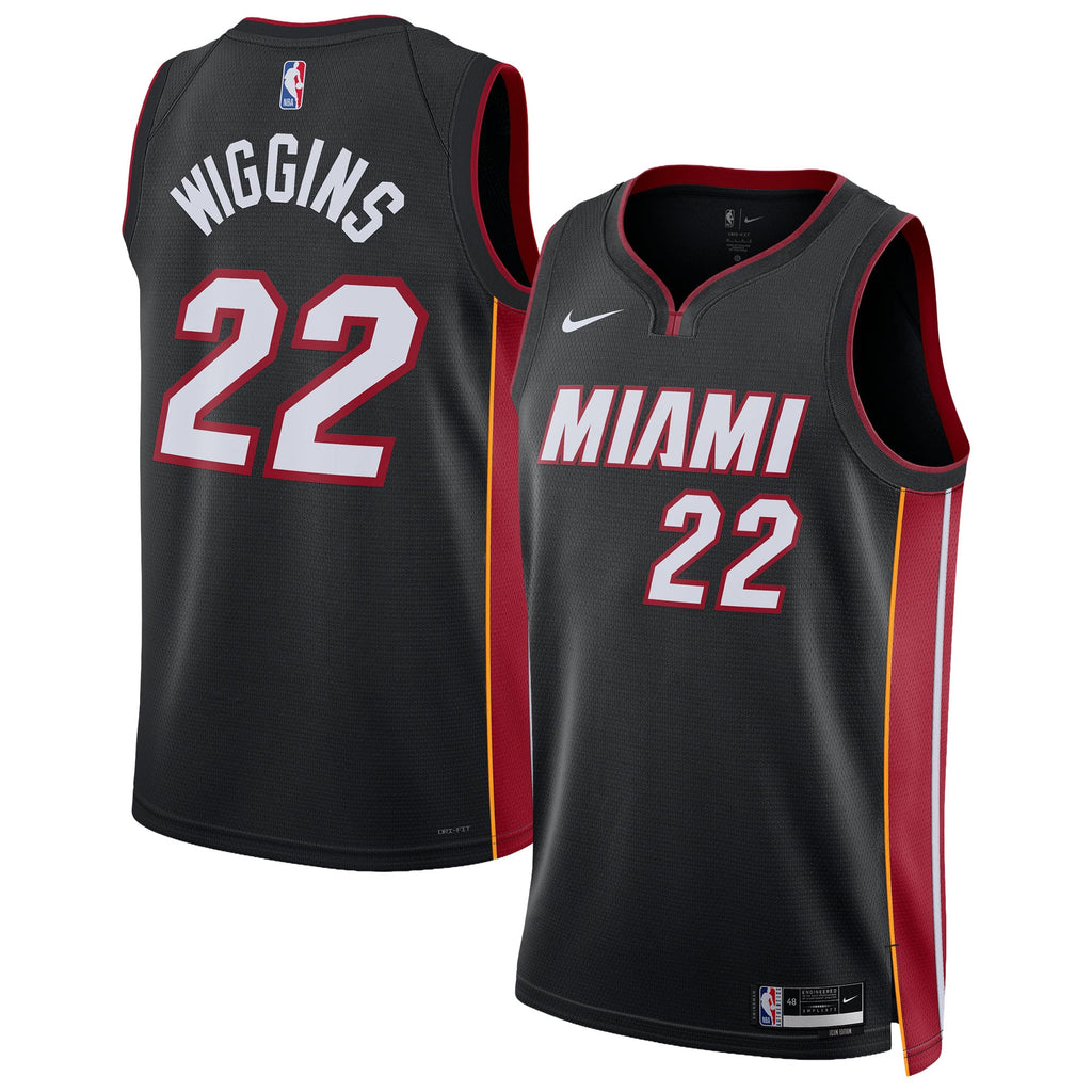 Unisex Miami Heat Andrew Wiggins Nike Black Swingman Jersey - Icon Edition product image 1, provided for visual reference