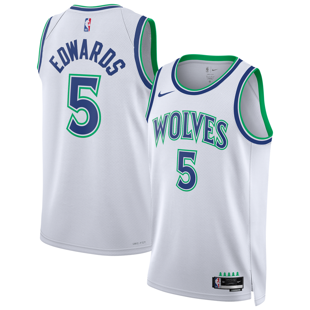 Unisex Minnesota Timberwolves Anthony Edwards Nike White Swingman Jersey - Association Edition product image 1, provided for