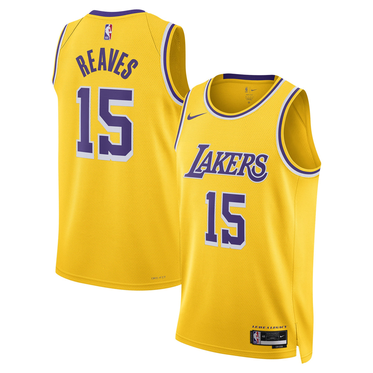 Unisex Los Angeles Lakers Austin Reaves Nike Gold Swingman Jersey - Icon Edition product image 1, provided for visual