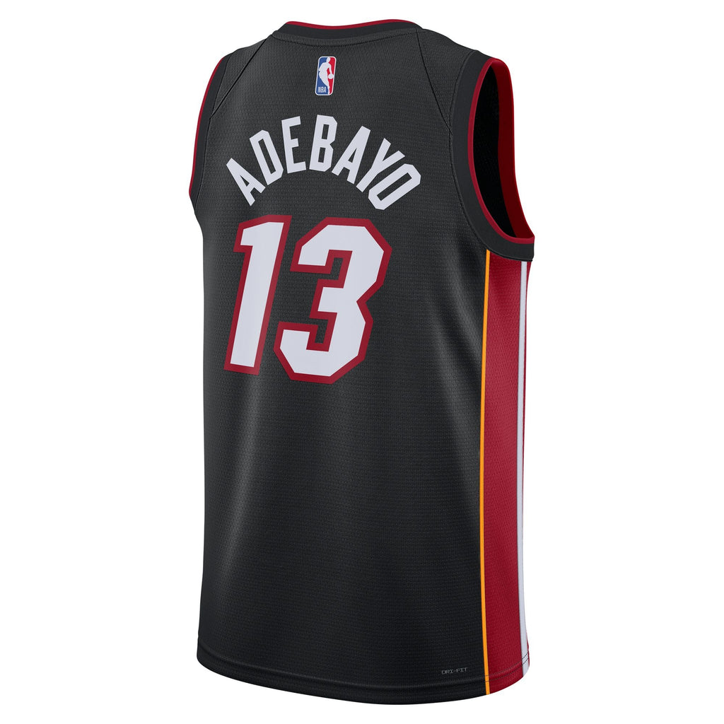 Unisex Miami Heat Bam Adebayo Nike Black Swingman Jersey - Icon Edition product image 4, provided for visual reference and