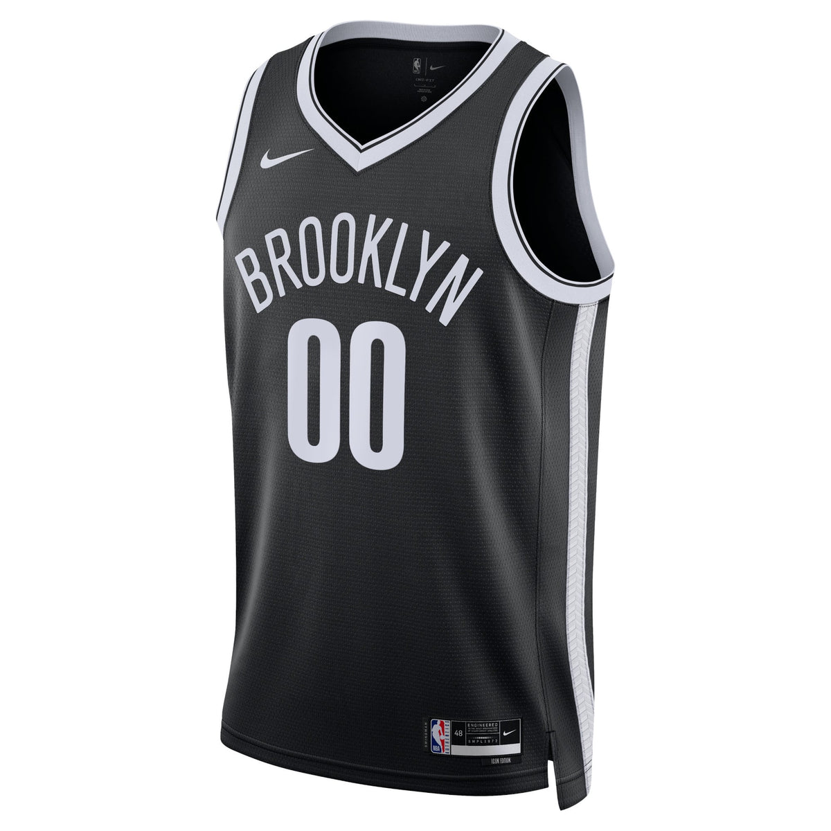 Unisex Brooklyn Nets Nike Black Swingman Custom Jersey - Icon Edition product image 3, provided for visual reference and