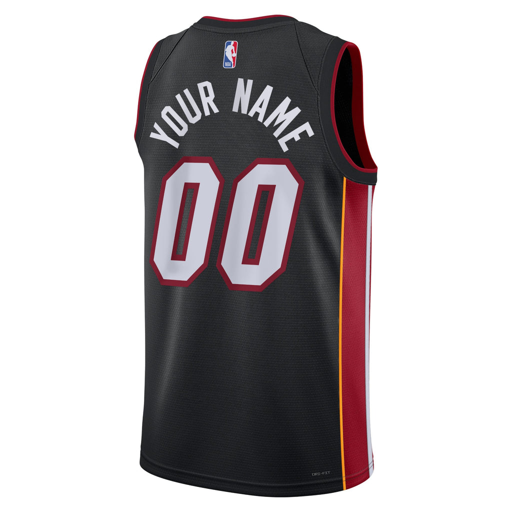 Unisex Miami Heat Nike Black Swingman Custom Jersey - Icon Edition product image 4, provided for visual reference and