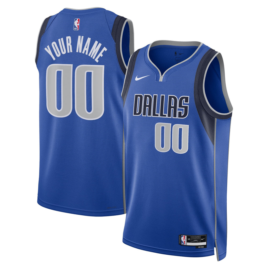 Unisex Dallas Mavericks Nike Blue Swingman Custom Jersey - Icon Edition product image 1, provided for visual reference and
