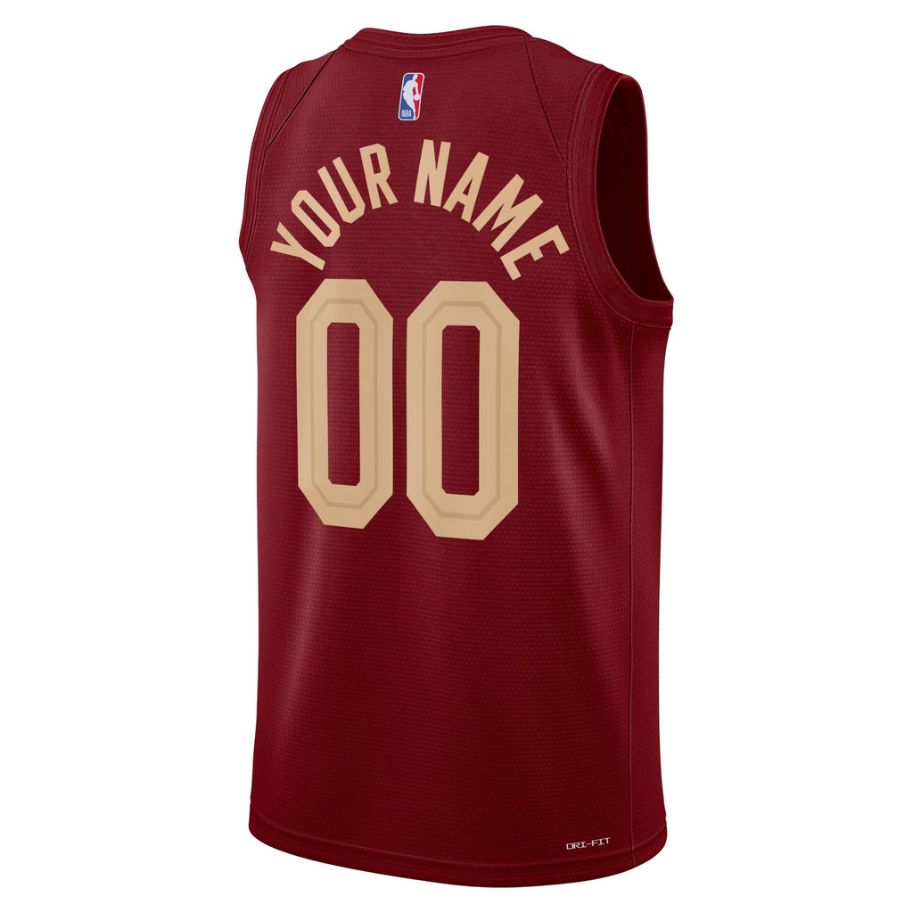 Unisex Cleveland Cavaliers Nike Burgundy Swingman Custom Jersey - Icon Edition product image 4, provided for visual