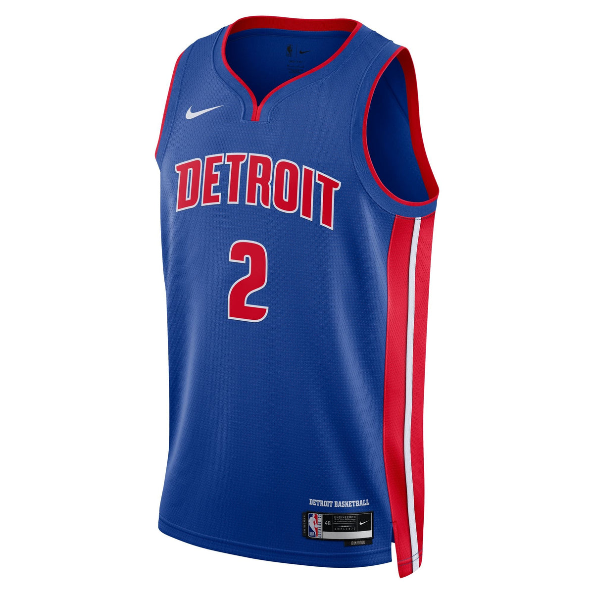 Unisex Detroit Pistons Cade Cunningham Nike Blue Swingman Jersey - Icon Edition product image 3, provided for visual