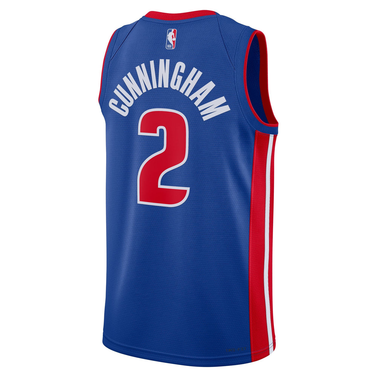 Unisex Detroit Pistons Cade Cunningham Nike Blue Swingman Jersey - Icon Edition product image 4, provided for visual