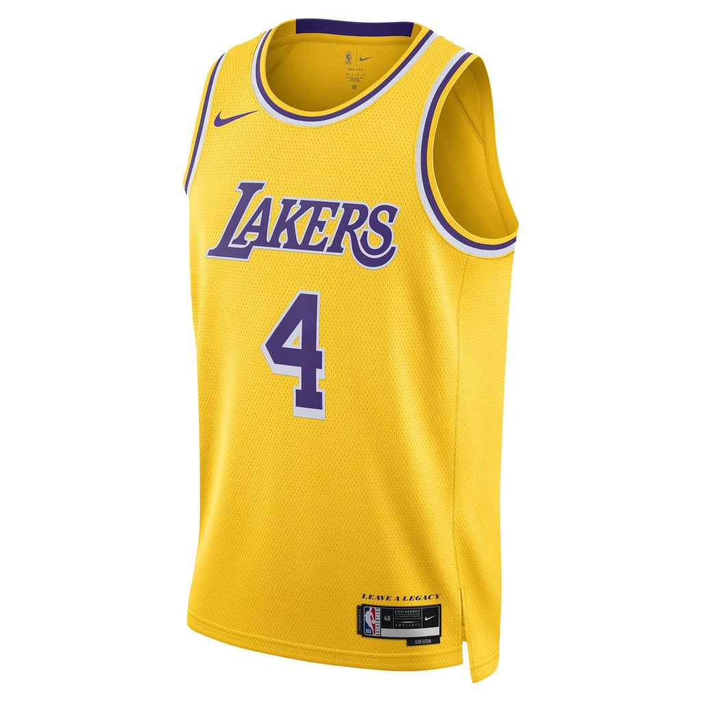 Unisex Los Angeles Lakers Dalton Knecht Nike Gold Swingman Jersey product image 3, provided for visual reference and product