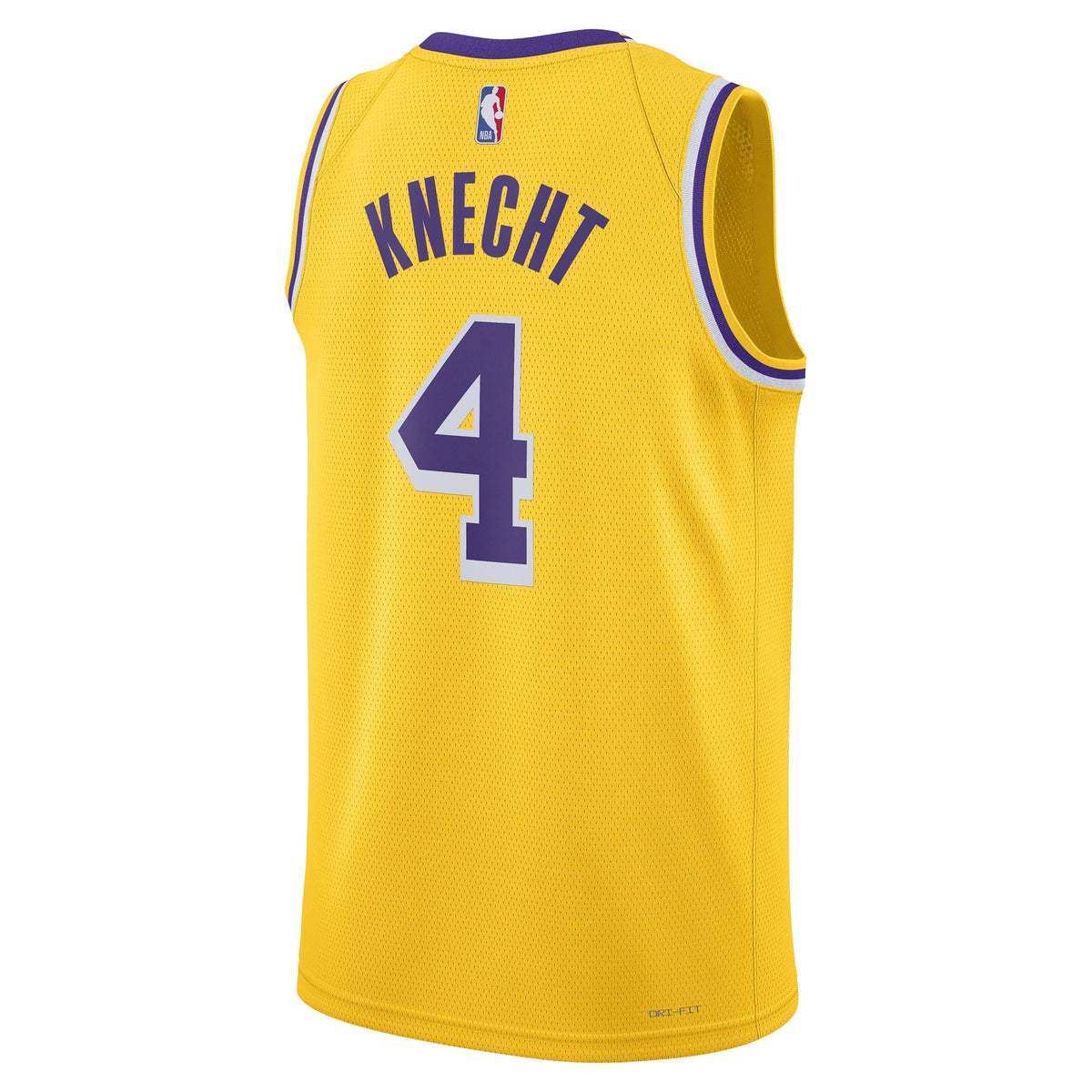 Unisex Los Angeles Lakers Dalton Knecht Nike Gold Swingman Jersey product image 4, provided for visual reference and product