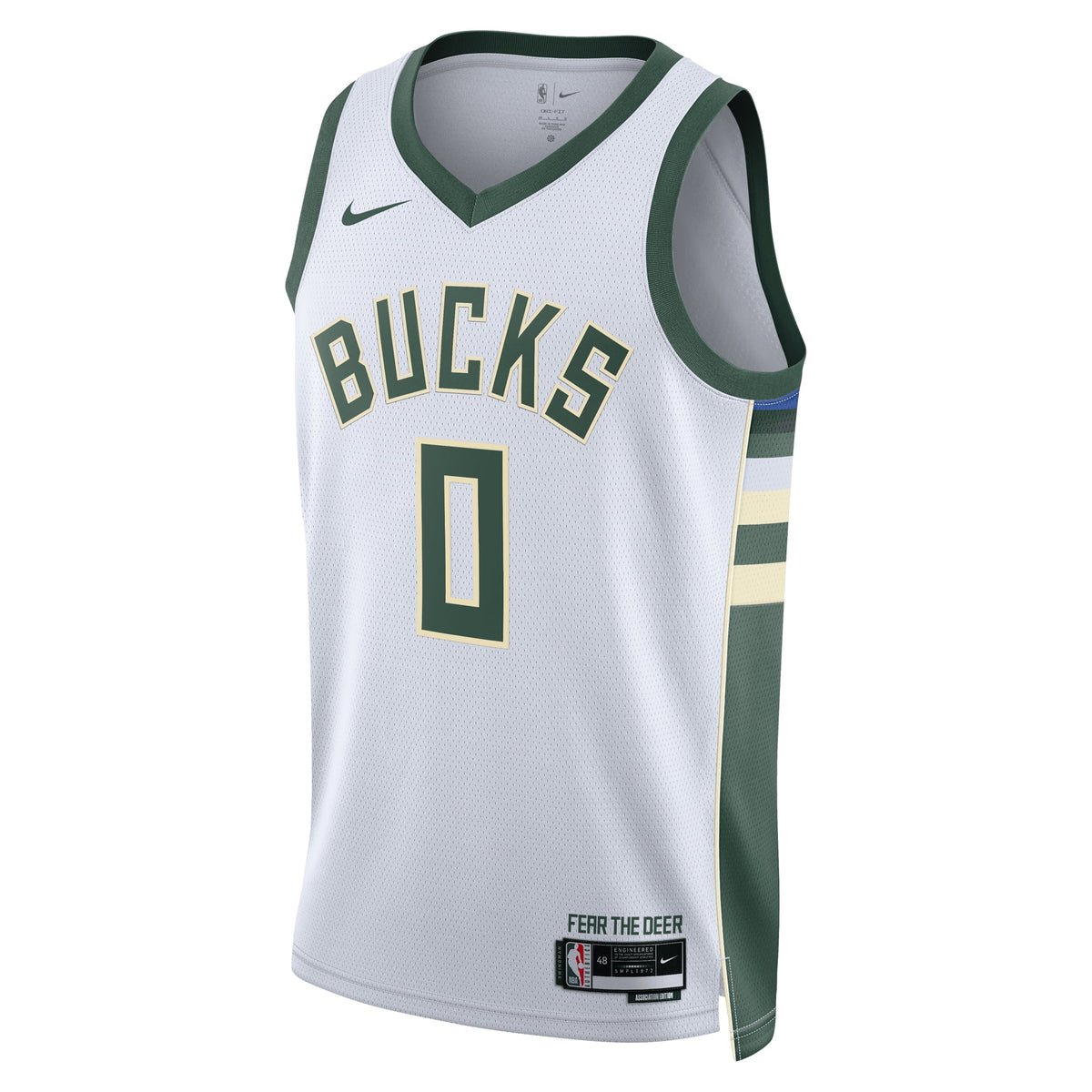 Unisex Milwaukee Bucks Damian Lillard Nike White Fear The Deer Swingman Player Jersey - Association Edition product image 3,