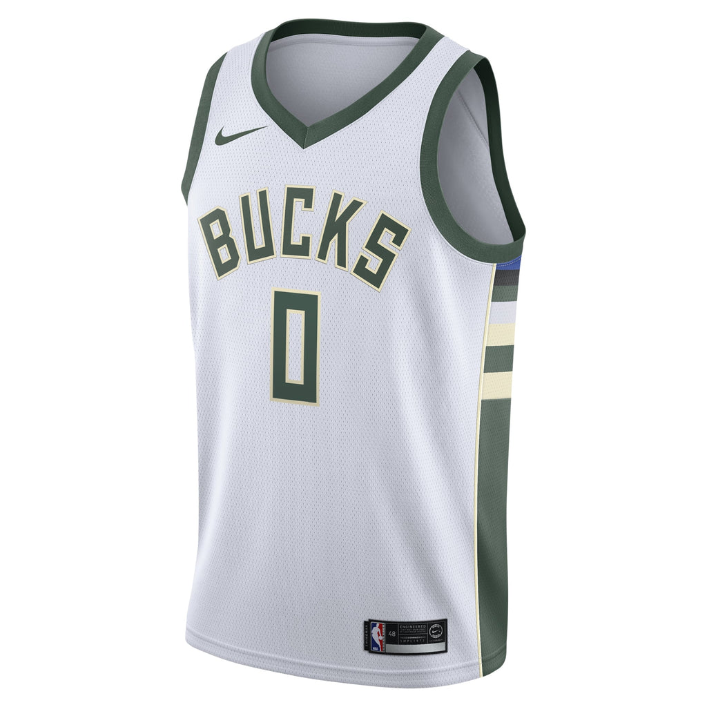 Unisex Milwaukee Bucks Damian Lillard Nike White Swingman Player Jersey - Association Edition product image 3, provided for