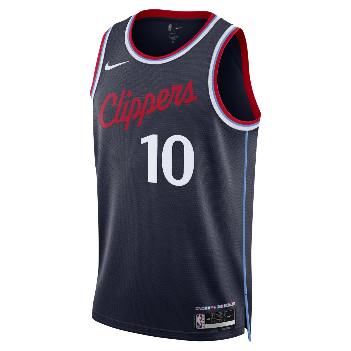 Unisex LA Clippers Darius Garland Nike Navy Swingman Jersey - Icon Edition product image 3, provided for visual reference