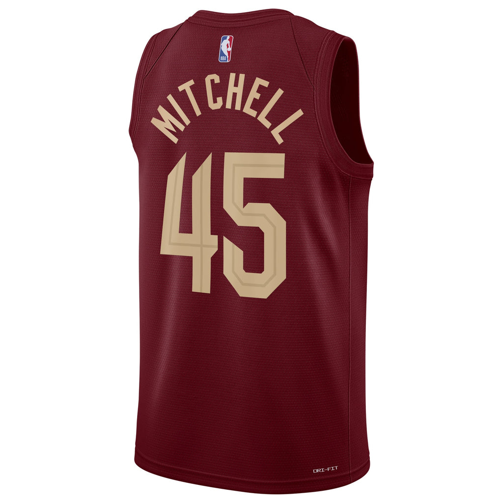 Unisex Cleveland Cavaliers Donovan Mitchell Nike Wine Swingman Jersey - Icon Edition product image 4, provided for visual