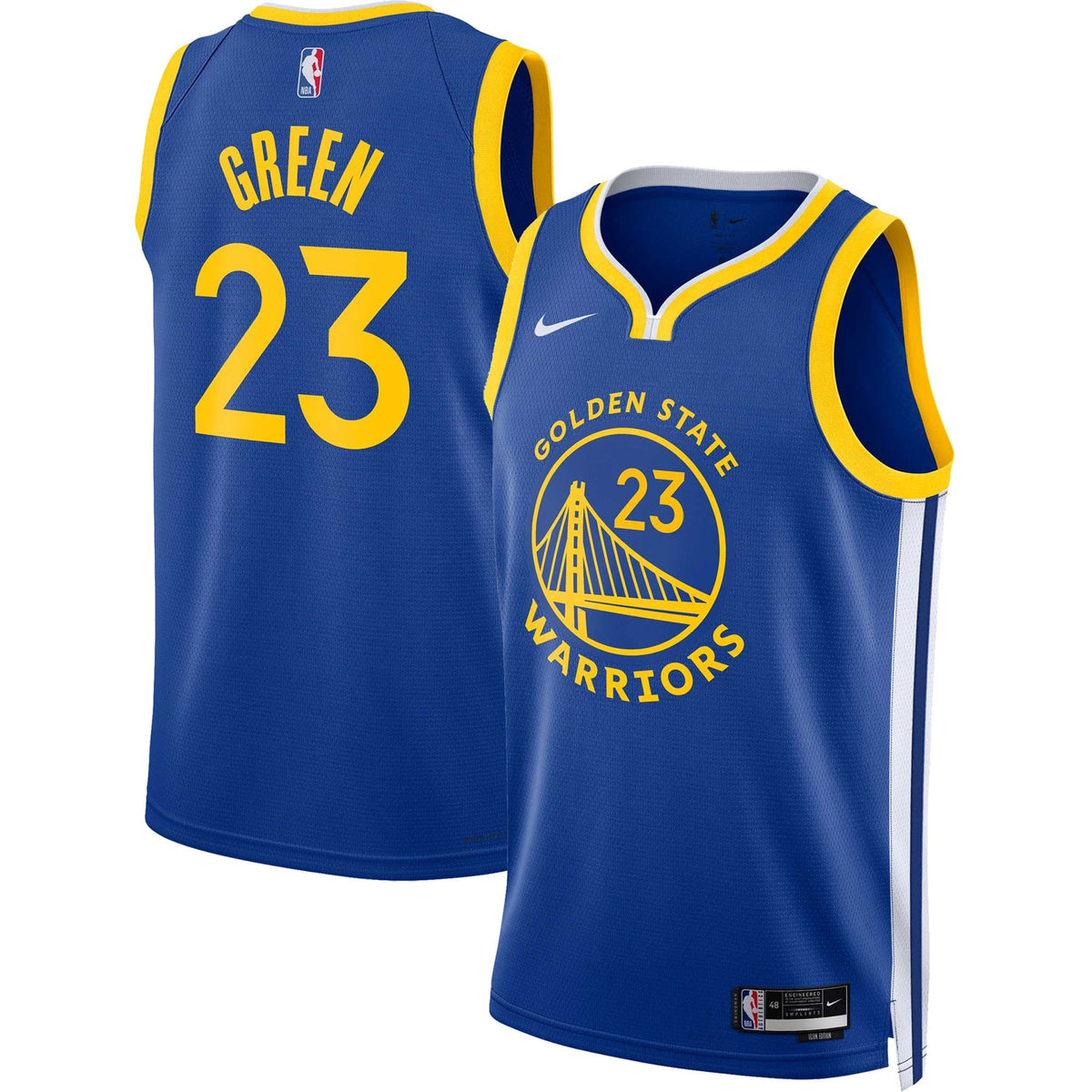 Unisex Golden State Warriors Draymond Green Nike Royal Swingman Jersey - Icon Edition product image 2, provided for visual
