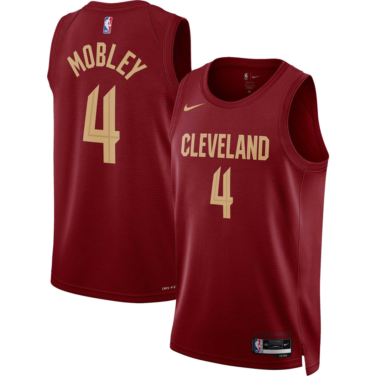 Unisex Cleveland Cavaliers Evan Mobley Nike Wine Swingman Jersey - Icon Edition product image 2, provided for visual