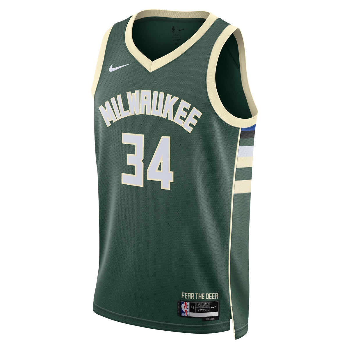Unisex Milwaukee Bucks Giannis Antetokounmpo Nike Hunter Green Swingman Jersey - Icon Edition product image 3, provided for