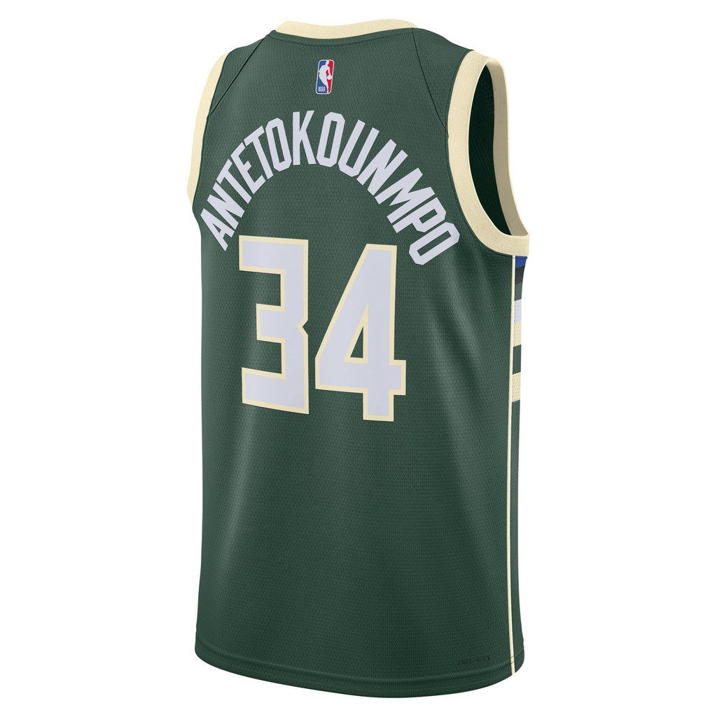 Unisex Milwaukee Bucks Giannis Antetokounmpo Nike Hunter Green Swingman Jersey - Icon Edition product image 4, provided for