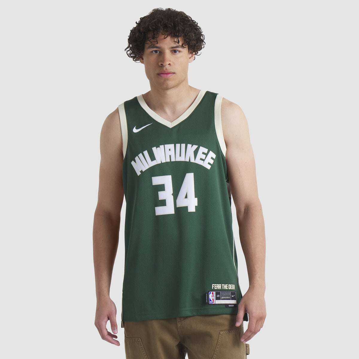 Unisex Milwaukee Bucks Giannis Antetokounmpo Nike Hunter Green Swingman Jersey - Icon Edition product image 5, provided for