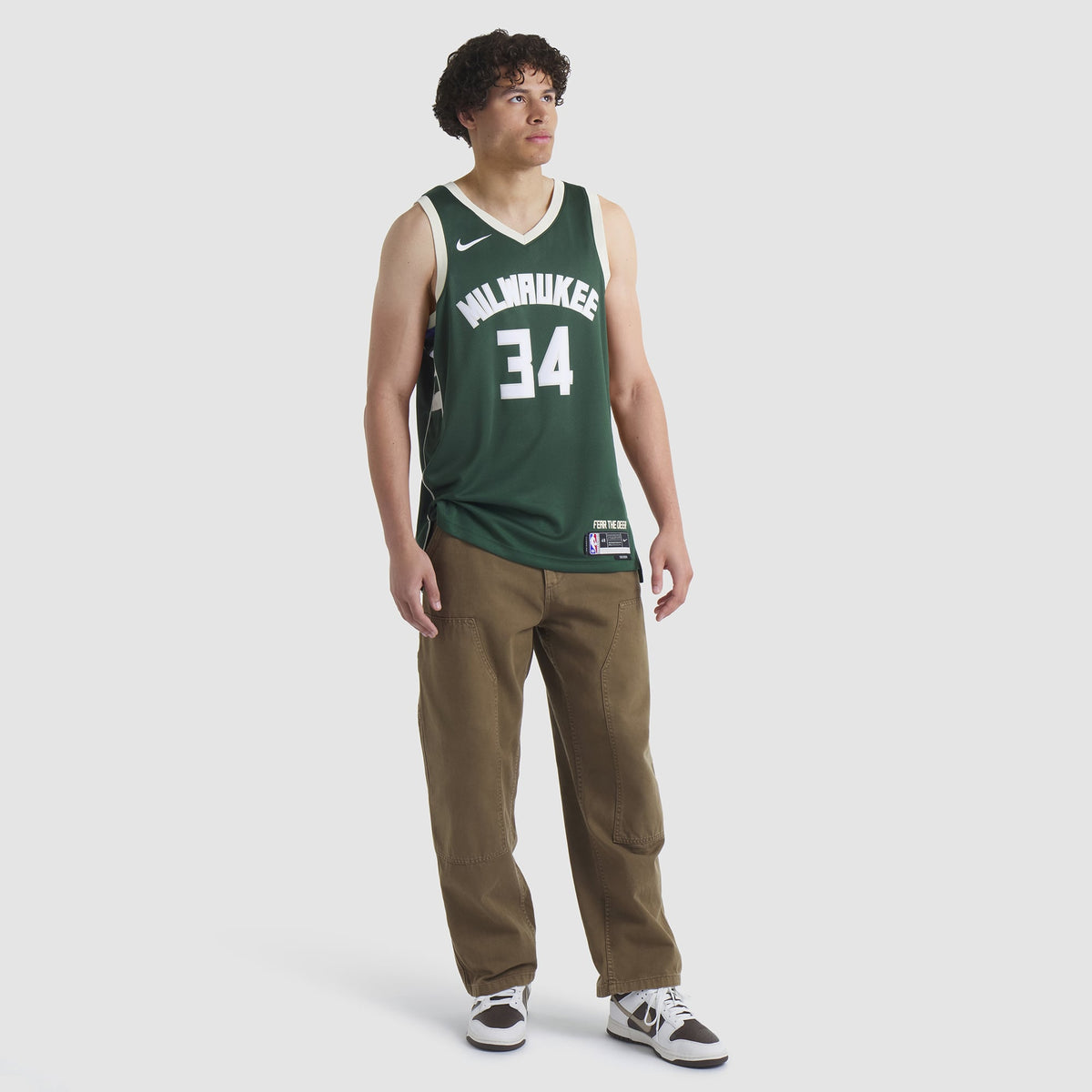 Unisex Milwaukee Bucks Giannis Antetokounmpo Nike Hunter Green Swingman Jersey - Icon Edition product image 7, provided for