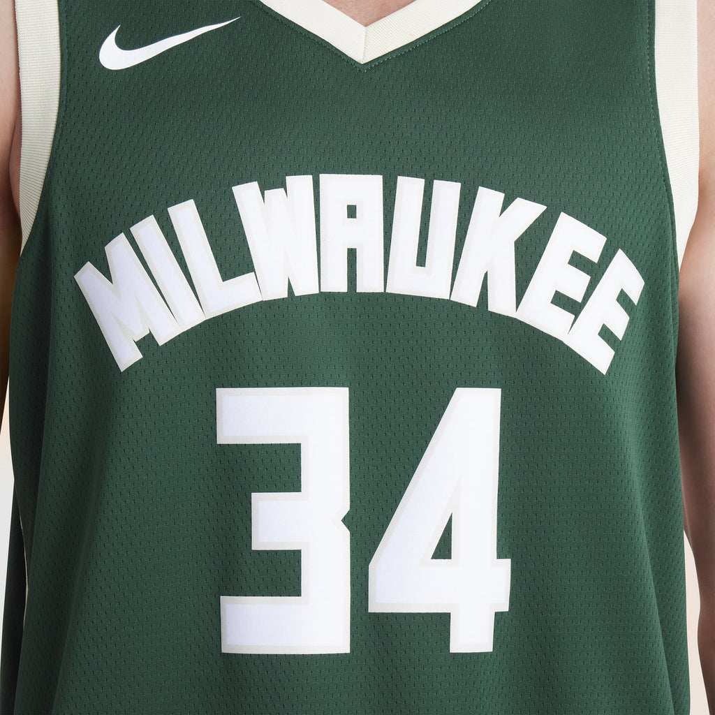 Unisex Milwaukee Bucks Giannis Antetokounmpo Nike Hunter Green Swingman Jersey - Icon Edition product image 9, provided for
