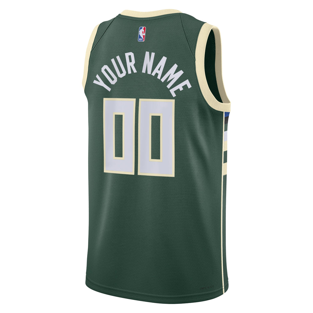 Unisex Milwaukee Bucks Nike Hunter Green Swingman Custom Jersey - Icon Edition product image 4, provided for visual