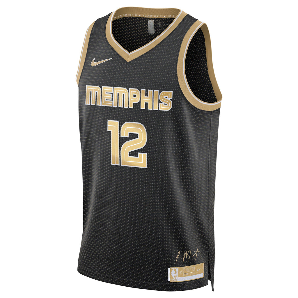 Unisex Memphis Grizzlies Ja Morant Nike Black Select Series Swingman Jersey product image 3, provided for visual reference