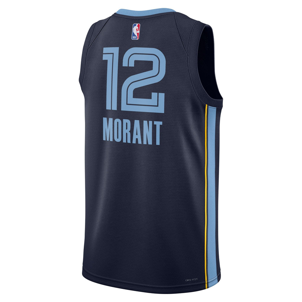 Unisex Memphis Grizzlies Ja Morant Nike Navy Swingman Jersey - Icon Edition product image 4, provided for visual reference