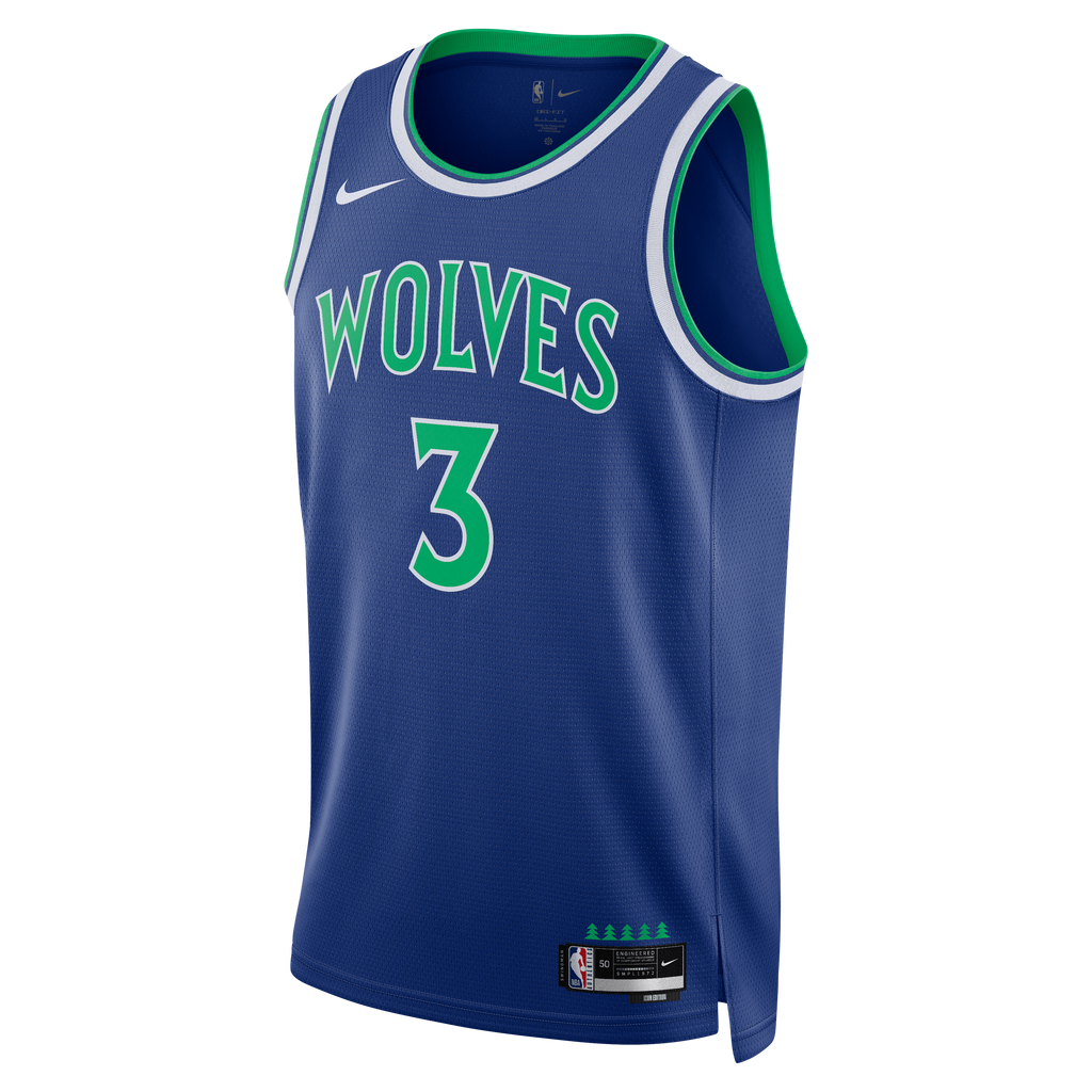 Unisex Minnesota Timberwolves Jaden McDaniels Nike Blue Swingman Jersey - Icon Edition product image 3, provided for visual