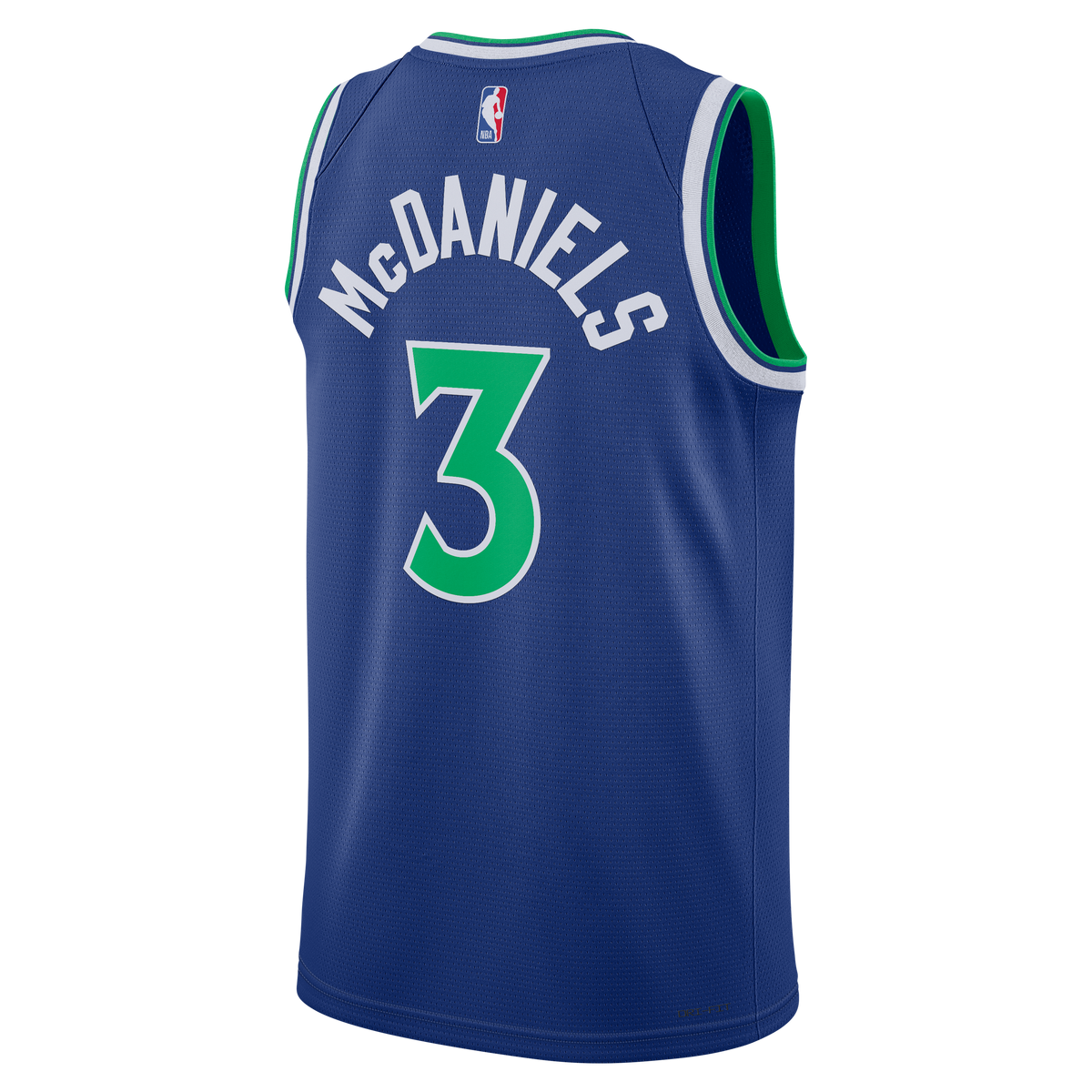 Unisex Minnesota Timberwolves Jaden McDaniels Nike Blue Swingman Jersey - Icon Edition product image 4, provided for visual