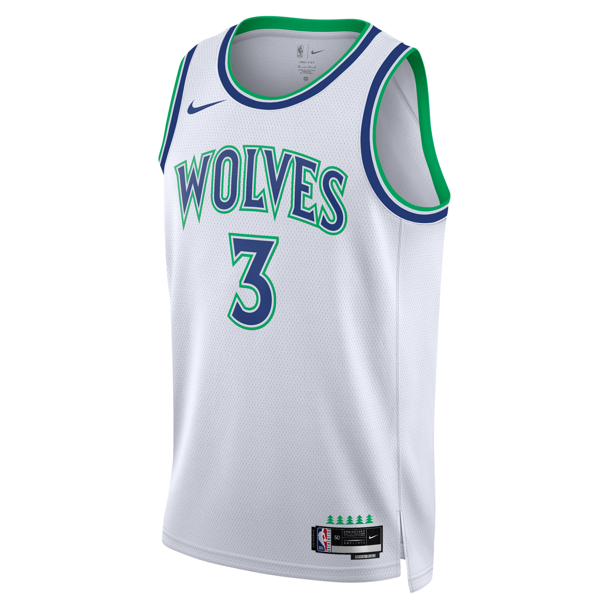 Unisex Minnesota Timberwolves Jaden McDaniels Nike White Swingman Jersey - Association Edition product image 3, provided for