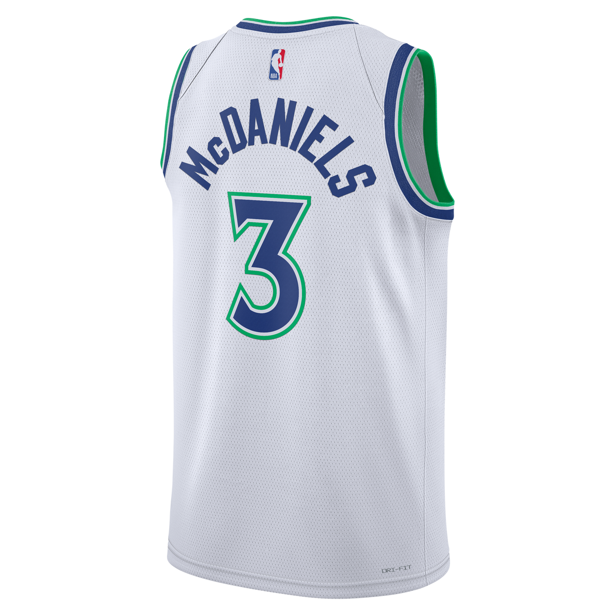 Unisex Minnesota Timberwolves Jaden McDaniels Nike White Swingman Jersey - Association Edition product image 4, provided for