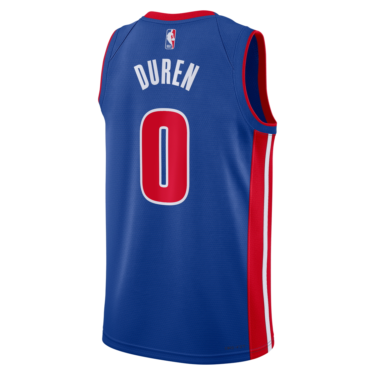 Unisex Detroit Pistons Jalen Duren Nike Blue Swingman Jersey - Icon Edition product image 4, provided for visual reference