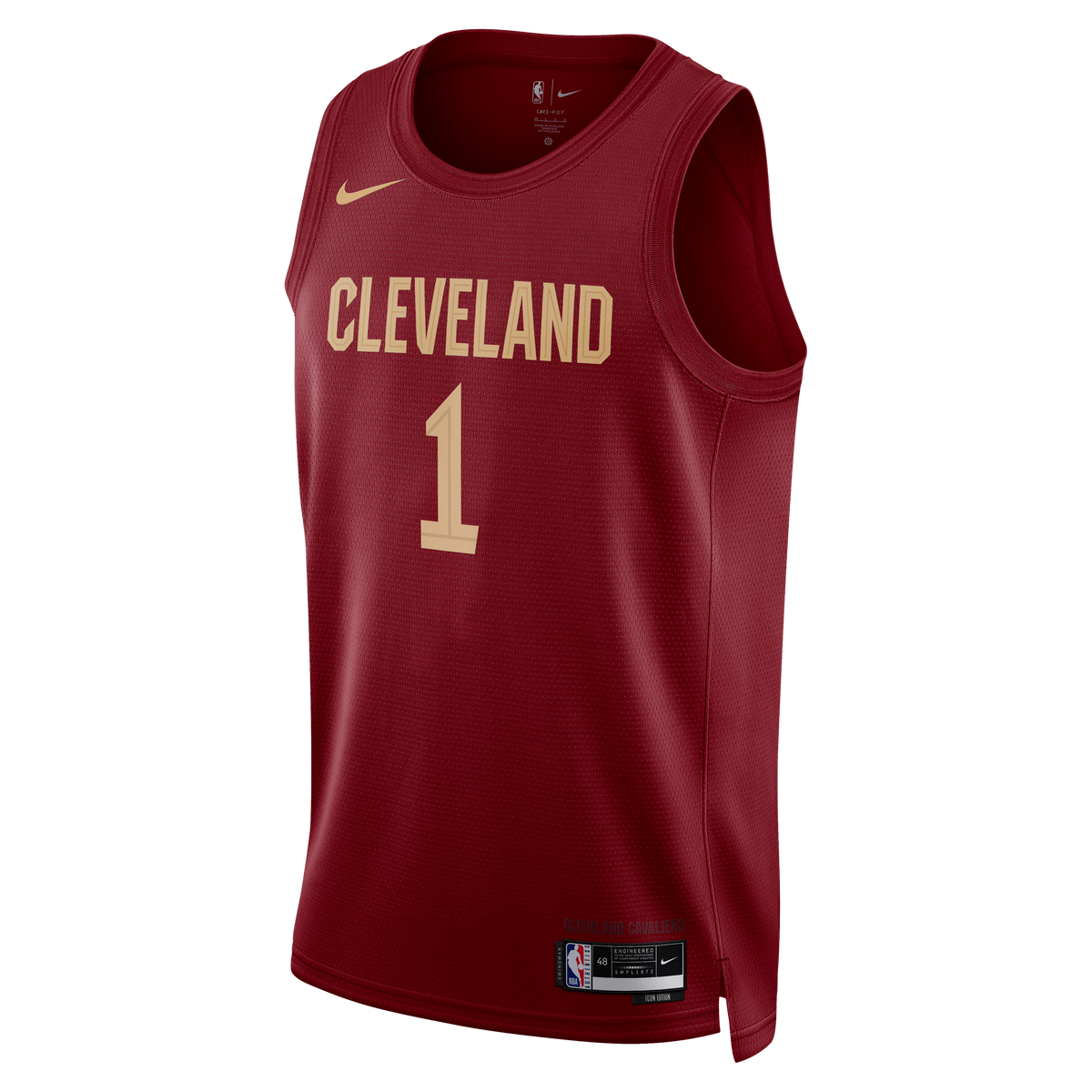 Unisex Cleveland Cavaliers James Harden Nike Wine Swingman Jersey - Icon Edition product image 3, provided for visual